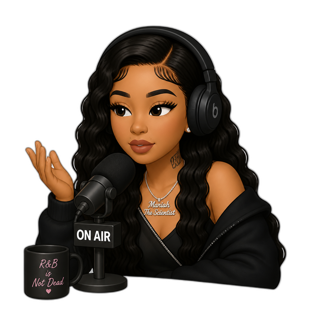 Mariah The Scientist doing a podcast - AI generated emoji