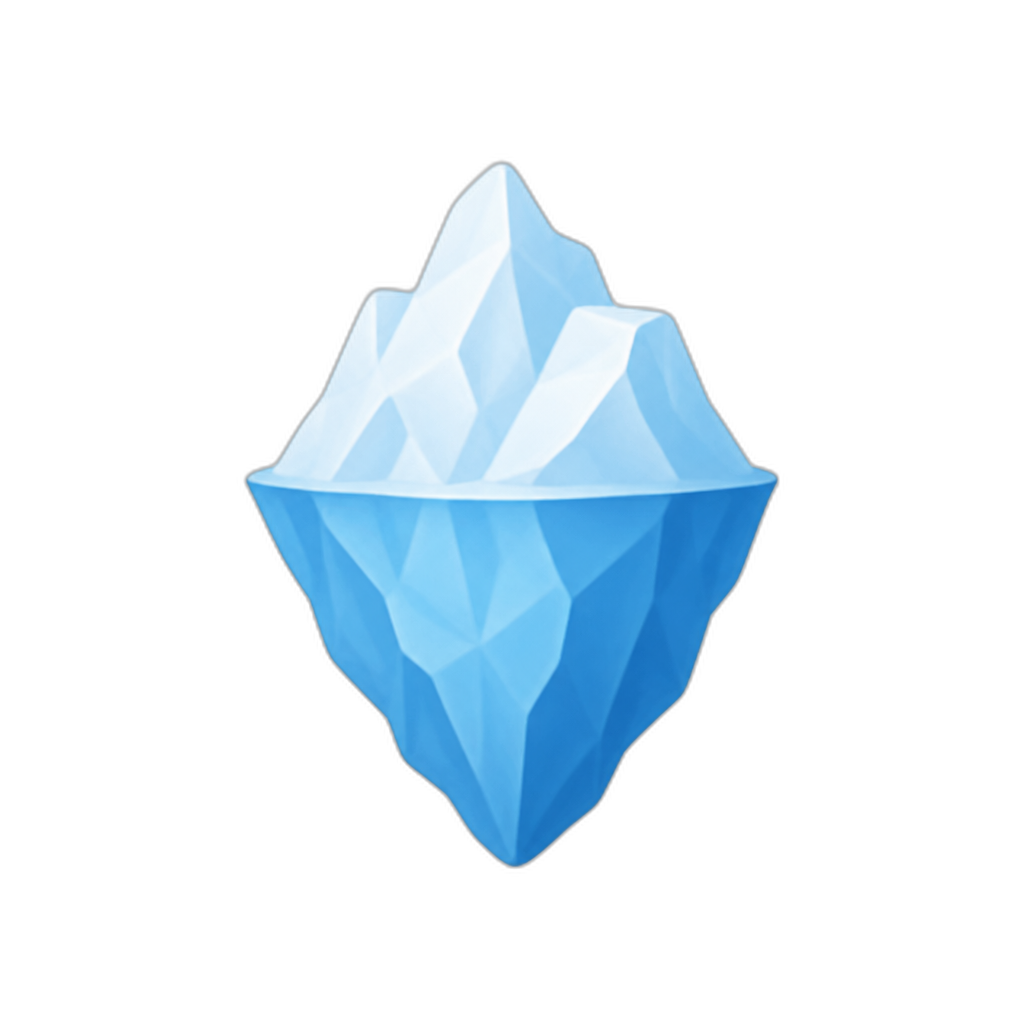 iceberg miniimal style - AI generated emoji
