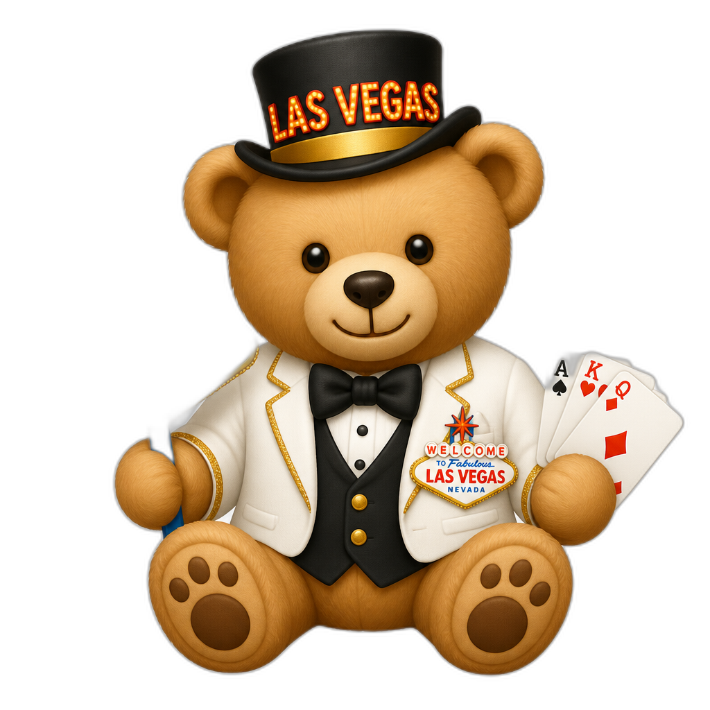 Create a Teddy bear who is a Las vegas - AI generated emoji