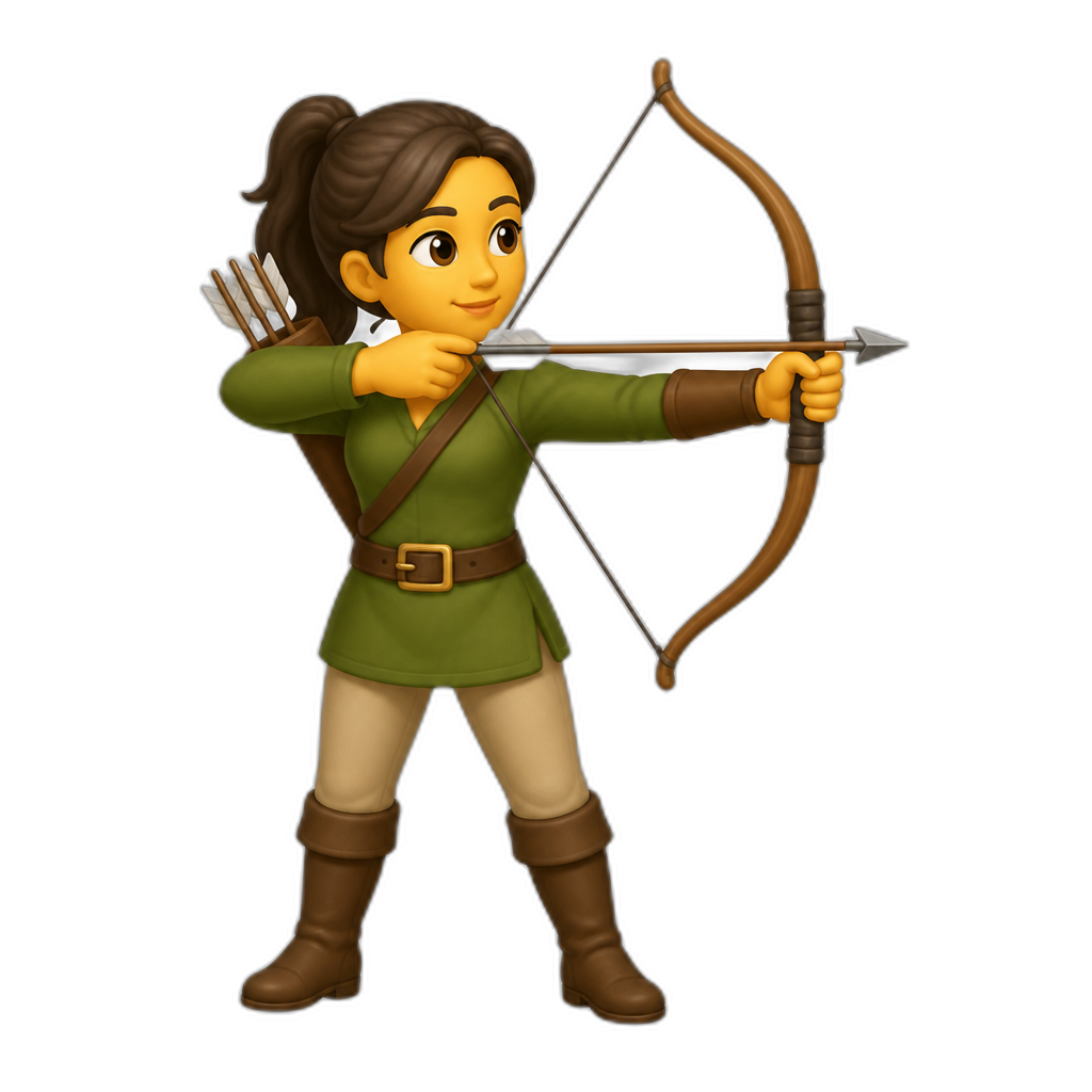 female archer - AI generated emoji
