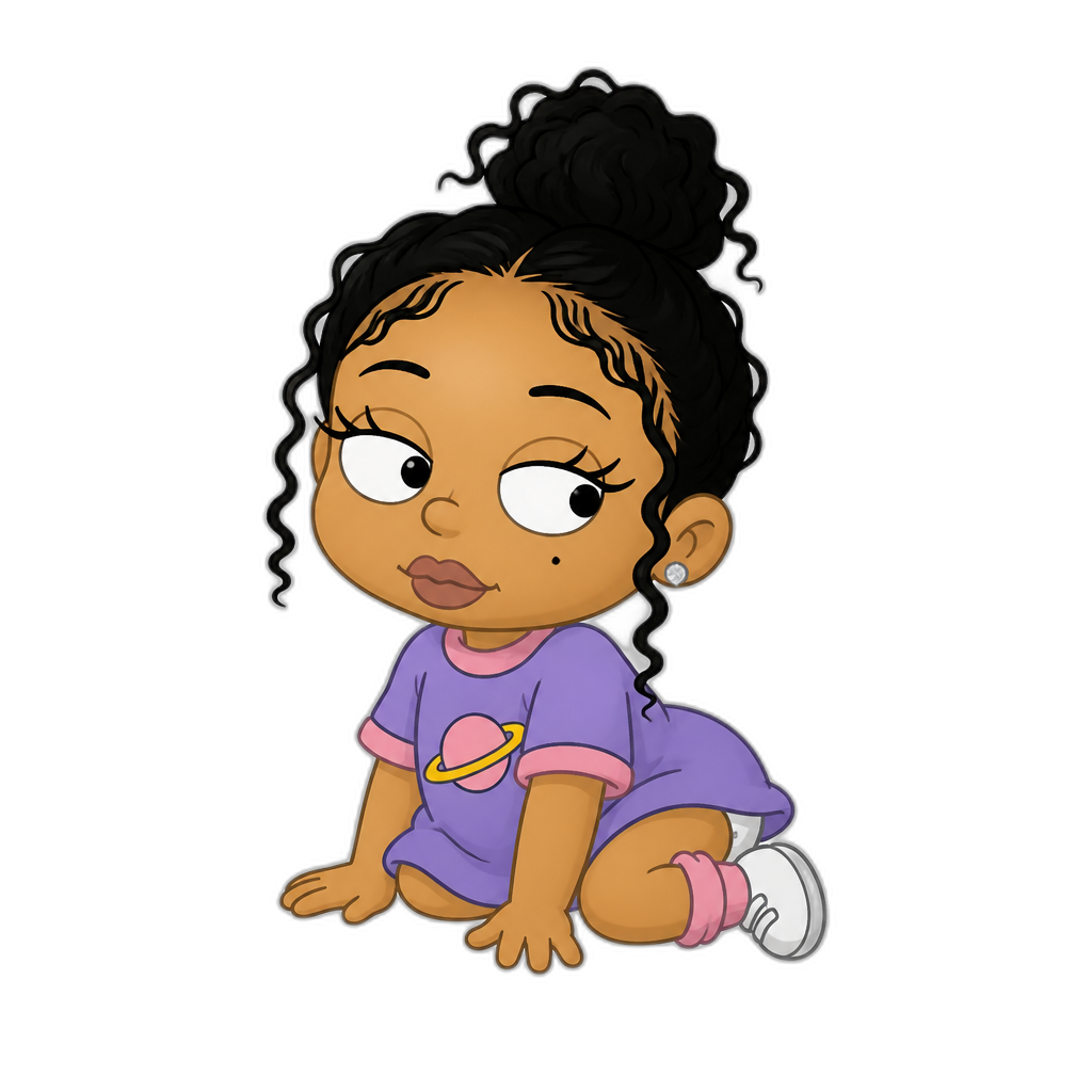 Mariah The Scientist as a Rugrat - AI generated emoji