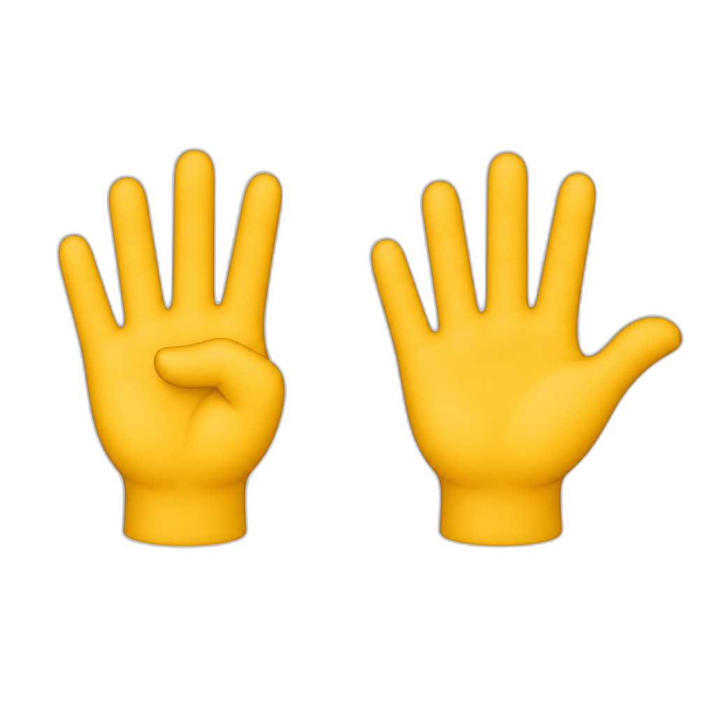2 hands 6 and 7 - AI generated emoji