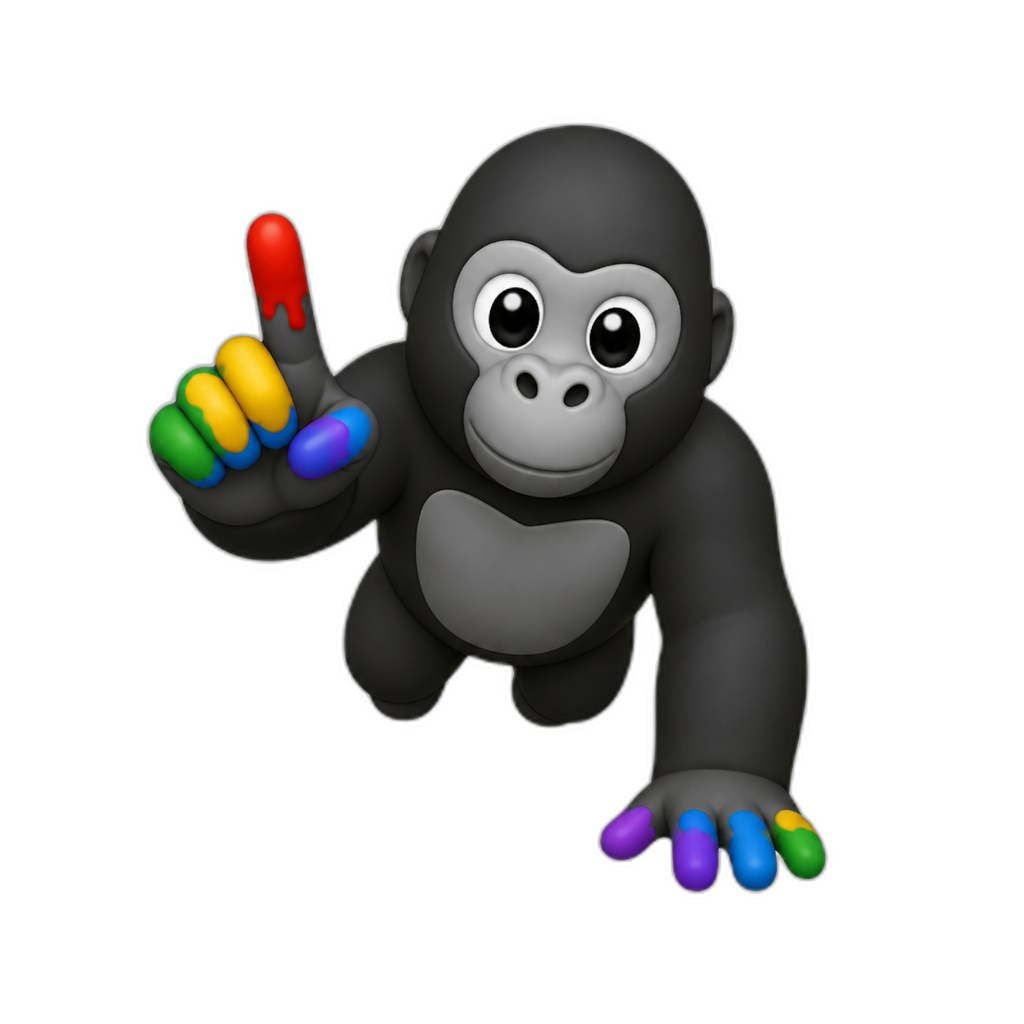 gorilla tag finger painter as a emoji - AI generated emoji