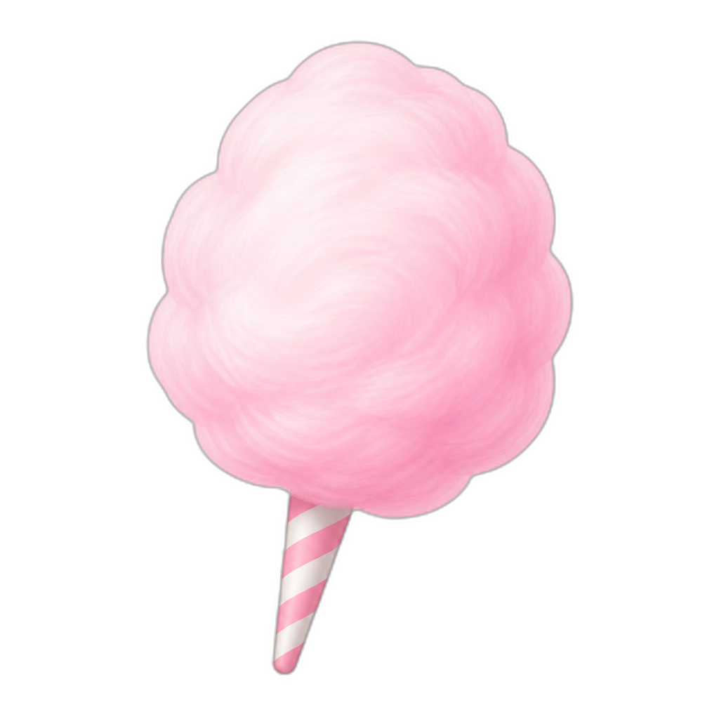 Cottoncandytransparent - AI generated emoji