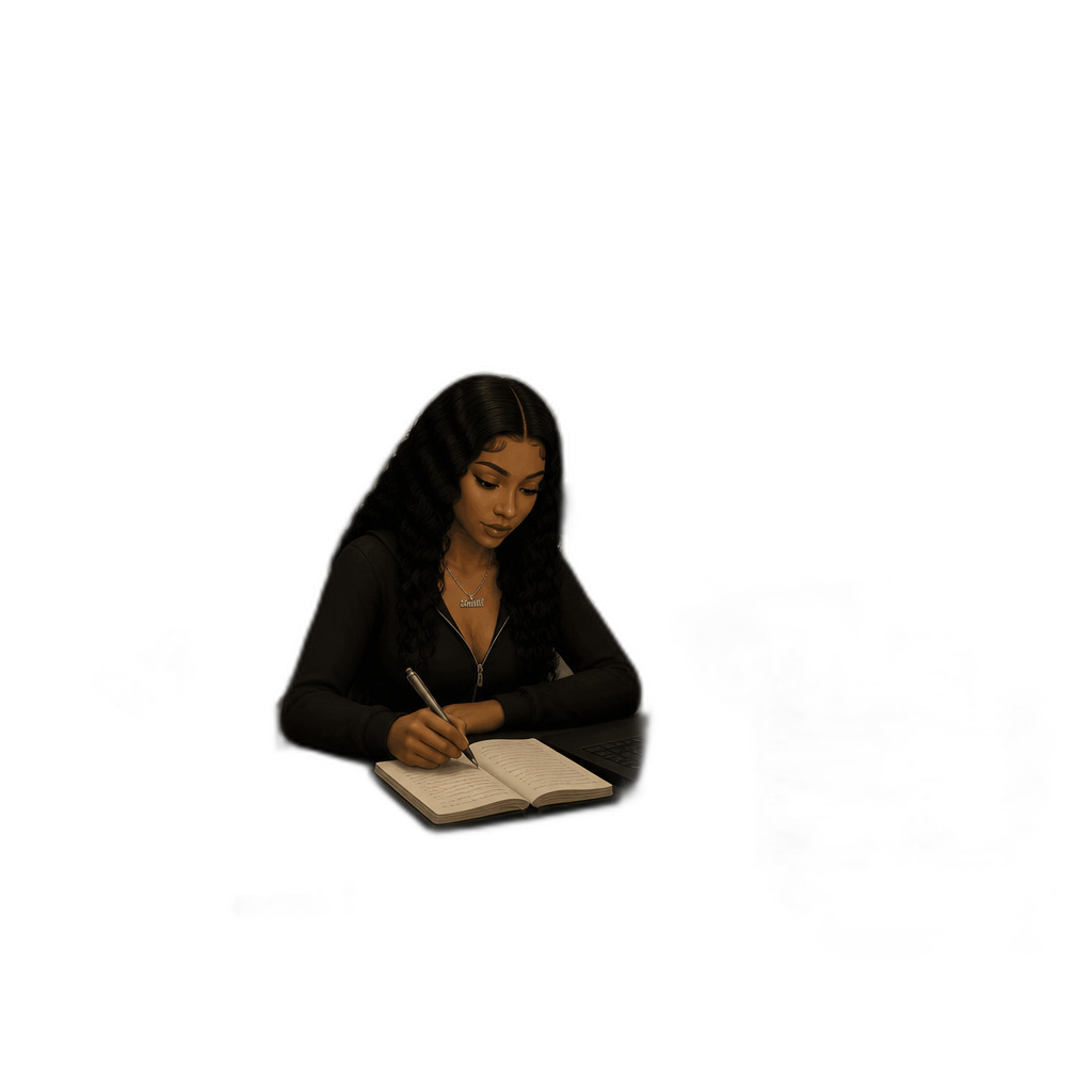 Mariah The Scientist in The Sims, as a Sims character, in her house, with a green diamond floating above her head, gameplay footage - AI generated emoji