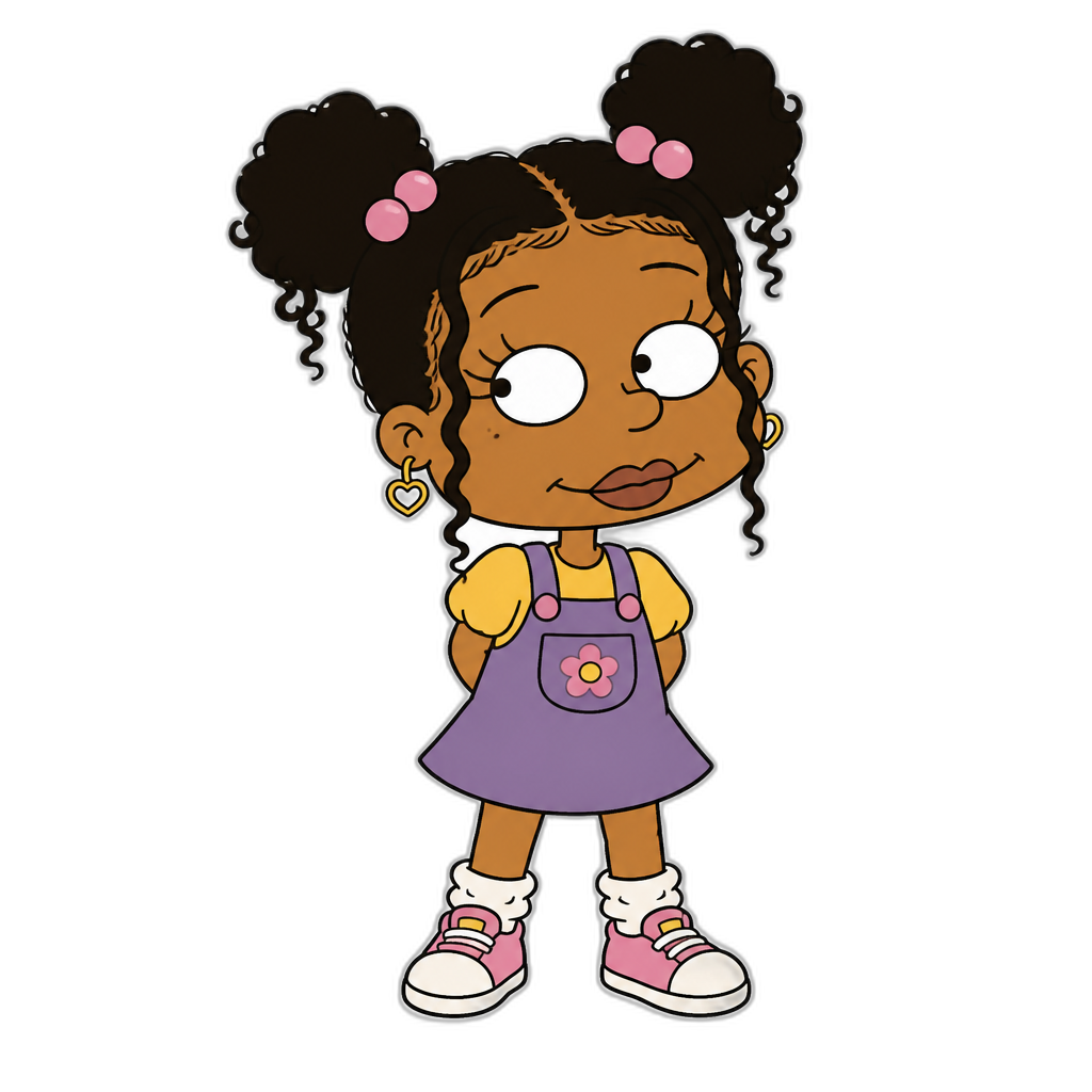 Mariah The Scientist as a little girl in Rugrats - AI generated emoji