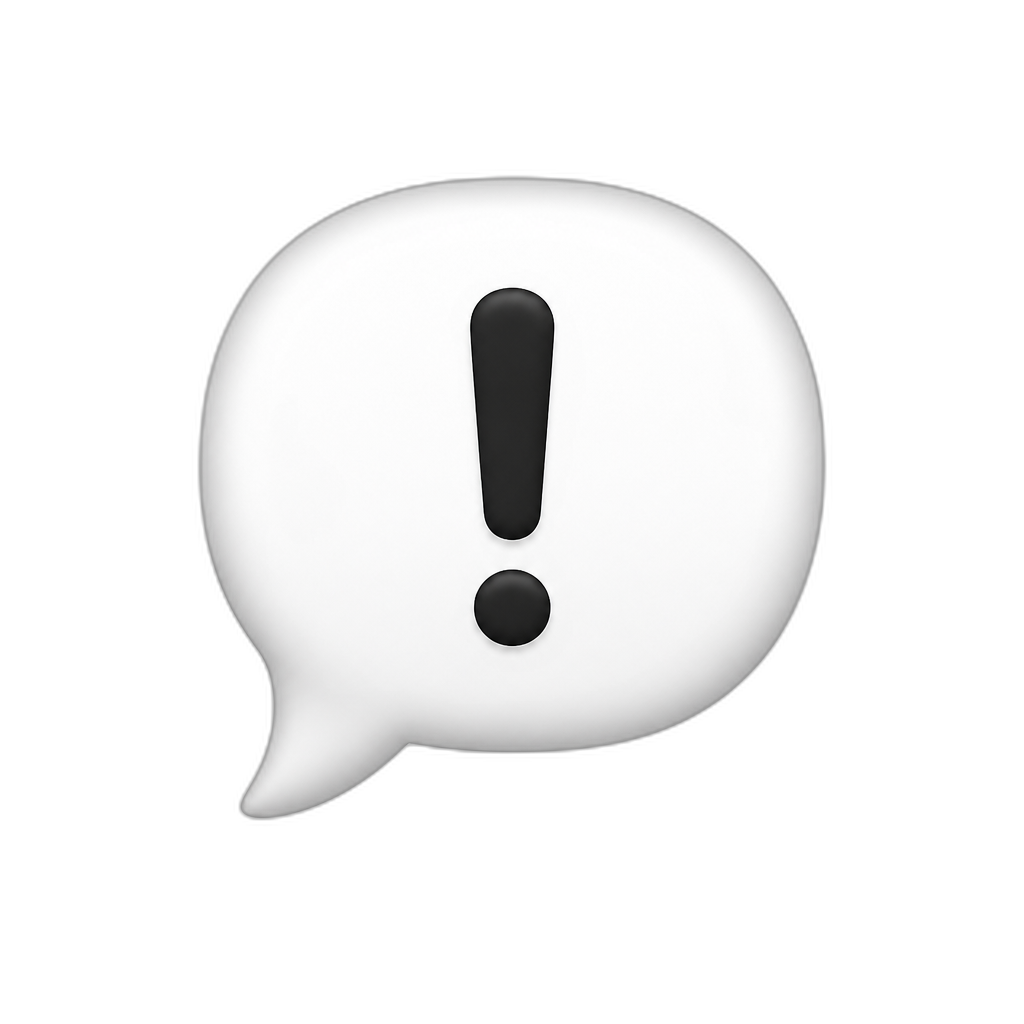 bubble chat with ! - AI generated emoji