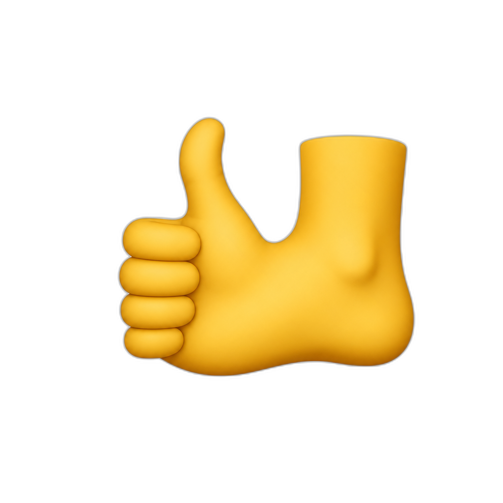 thumbs up foot - AI generated emoji
