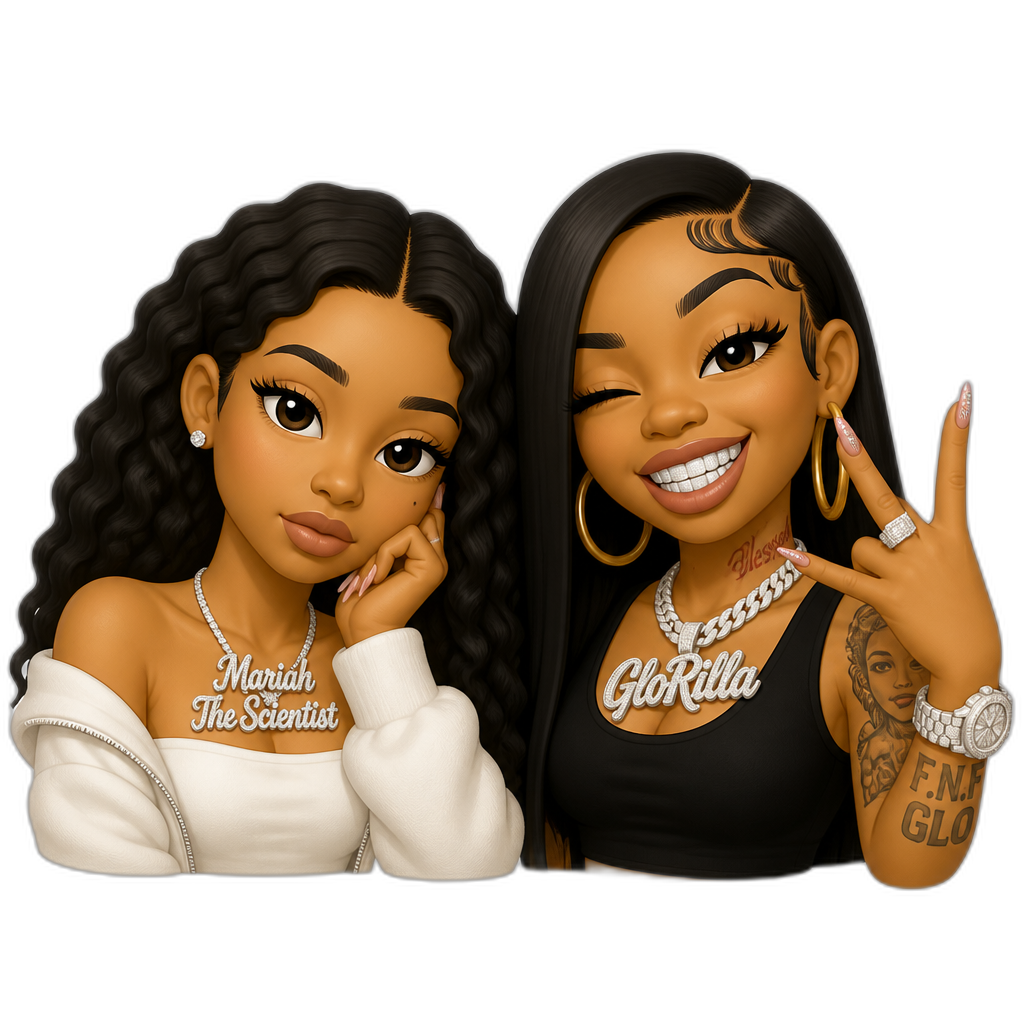 Mariah The Scientist and GloRilla collabing together - AI generated emoji