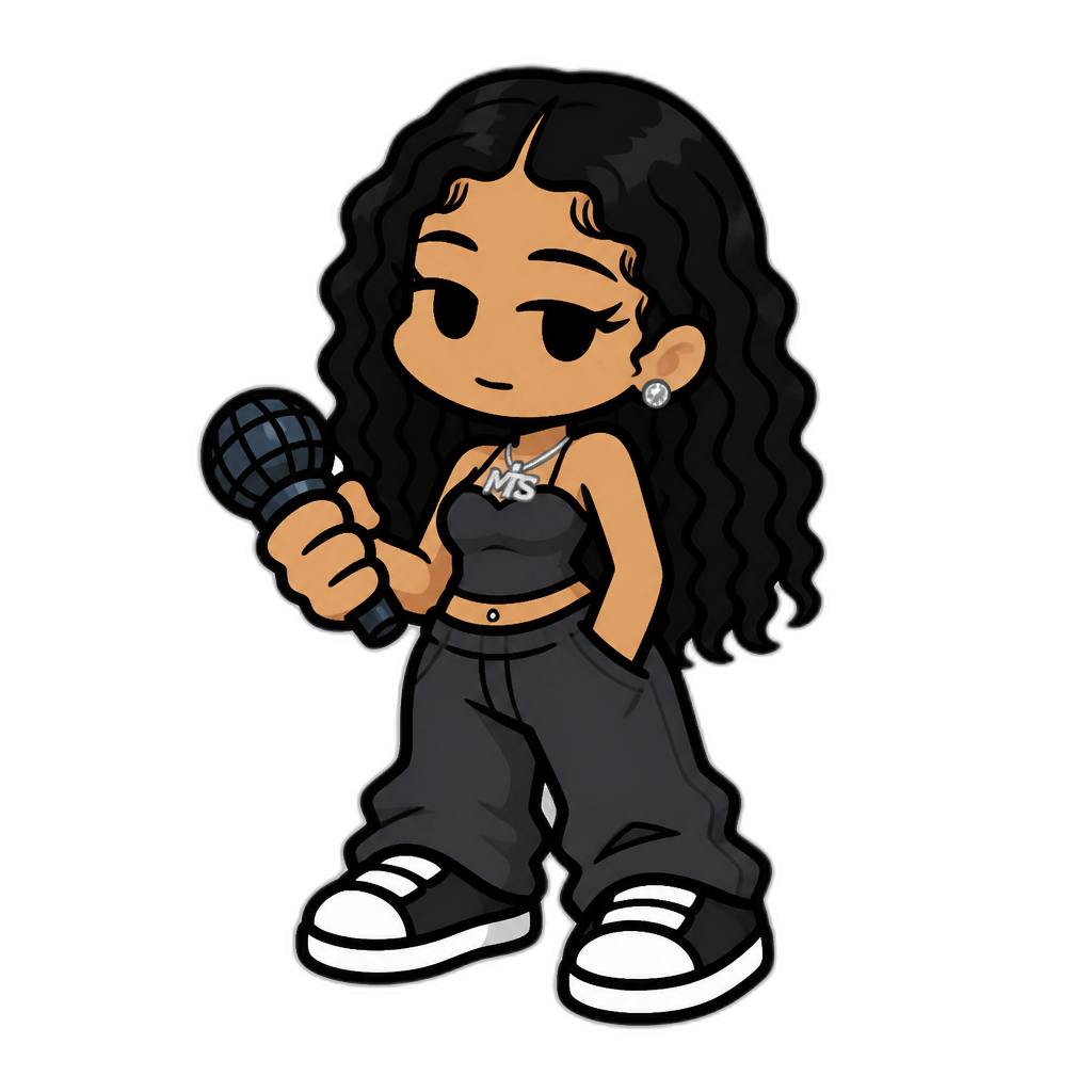 Mariah The Scientist in FNF cartoon style - AI generated emoji