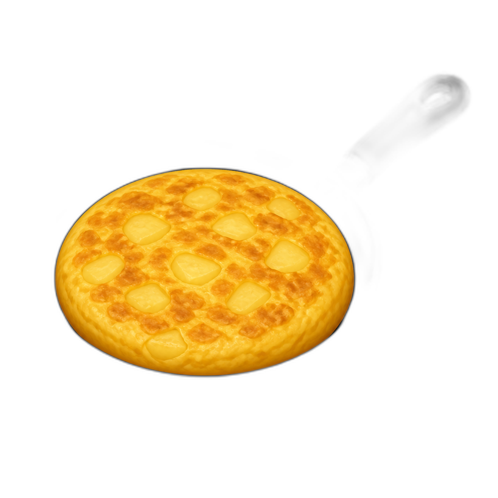tortilha de patat in a pan - AI generated emoji