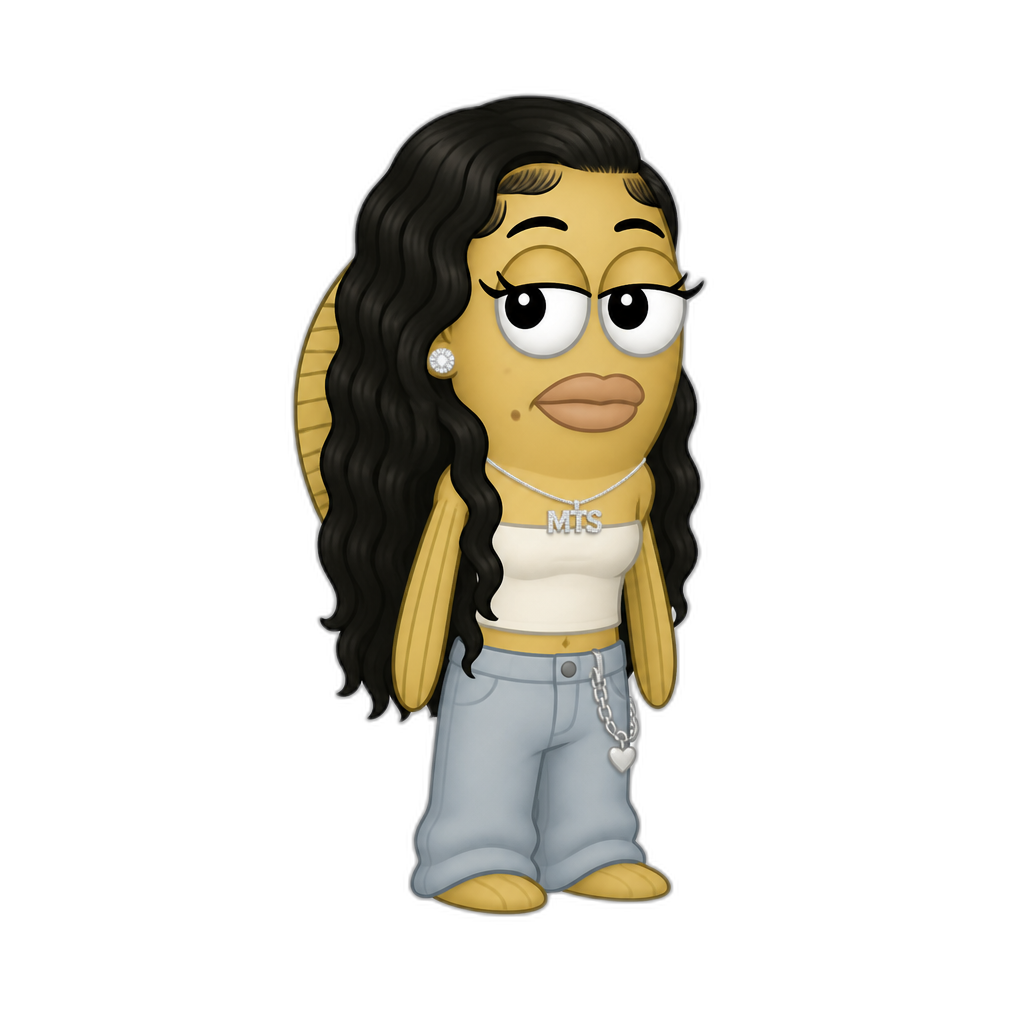 Mariah The Scientist as a Spongebob fish - AI generated emoji