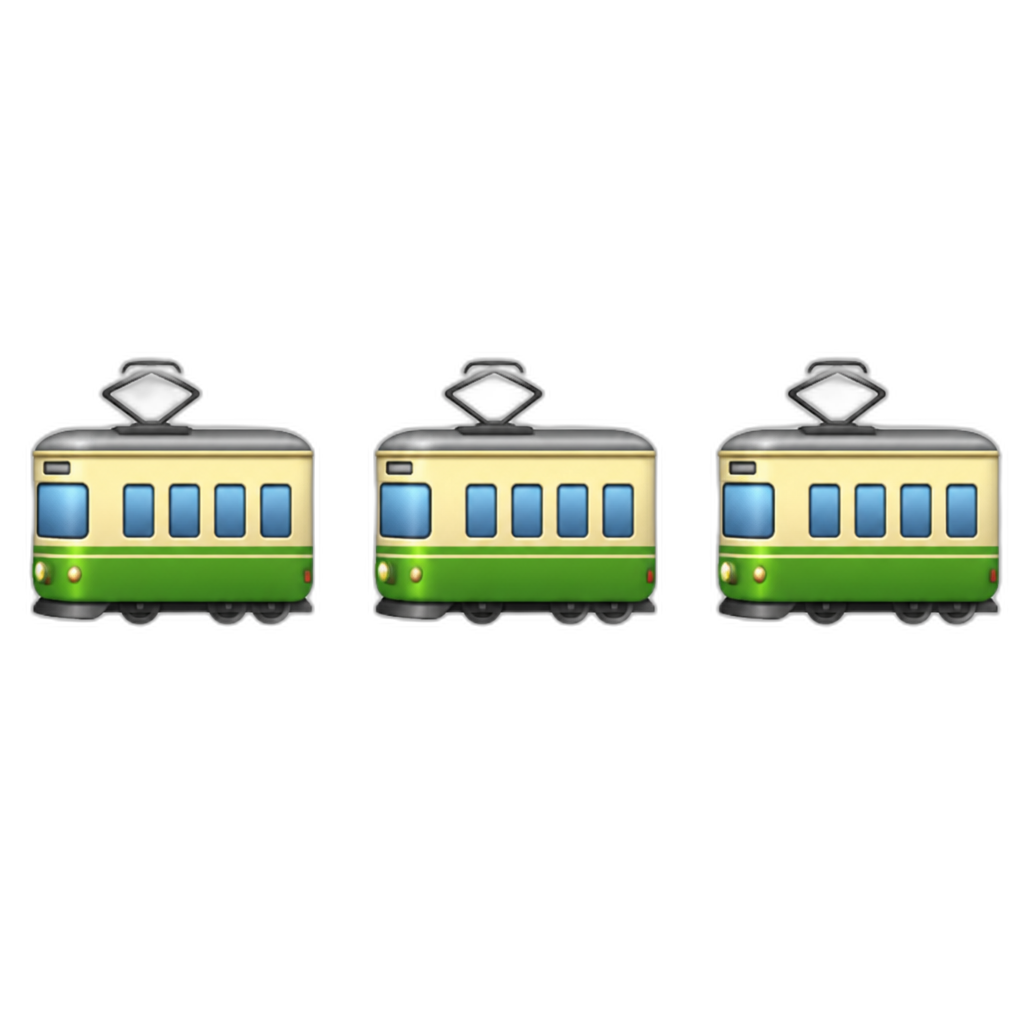 🚋🚋🚋 - AI generated emoji
