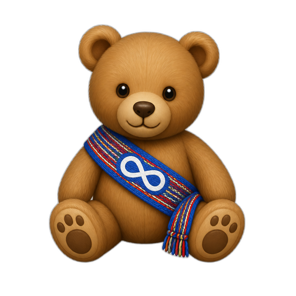 Create a Teddy bear who is a Métis - AI generated emoji