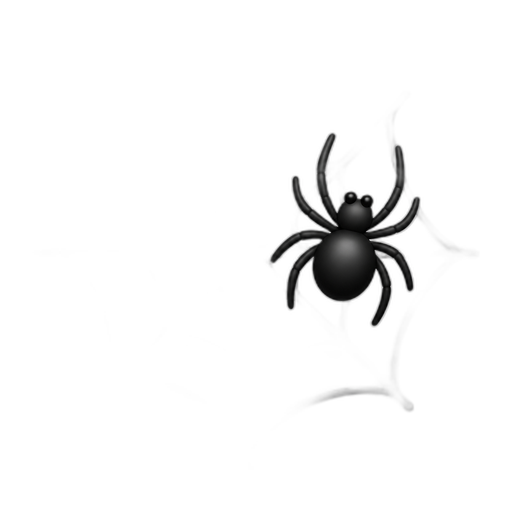 The spider is climbing on the web - AI generated emoji