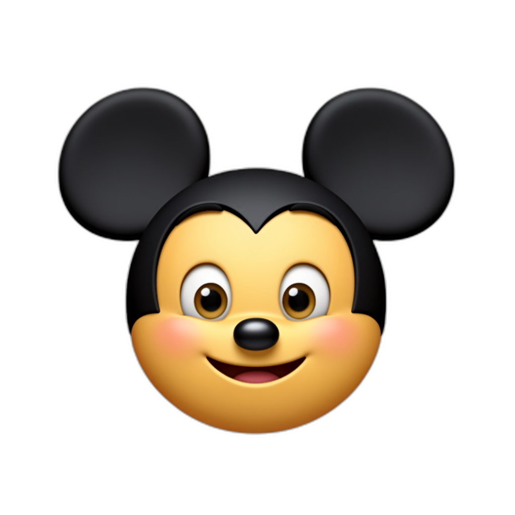 disney black ears - AI generated emoji