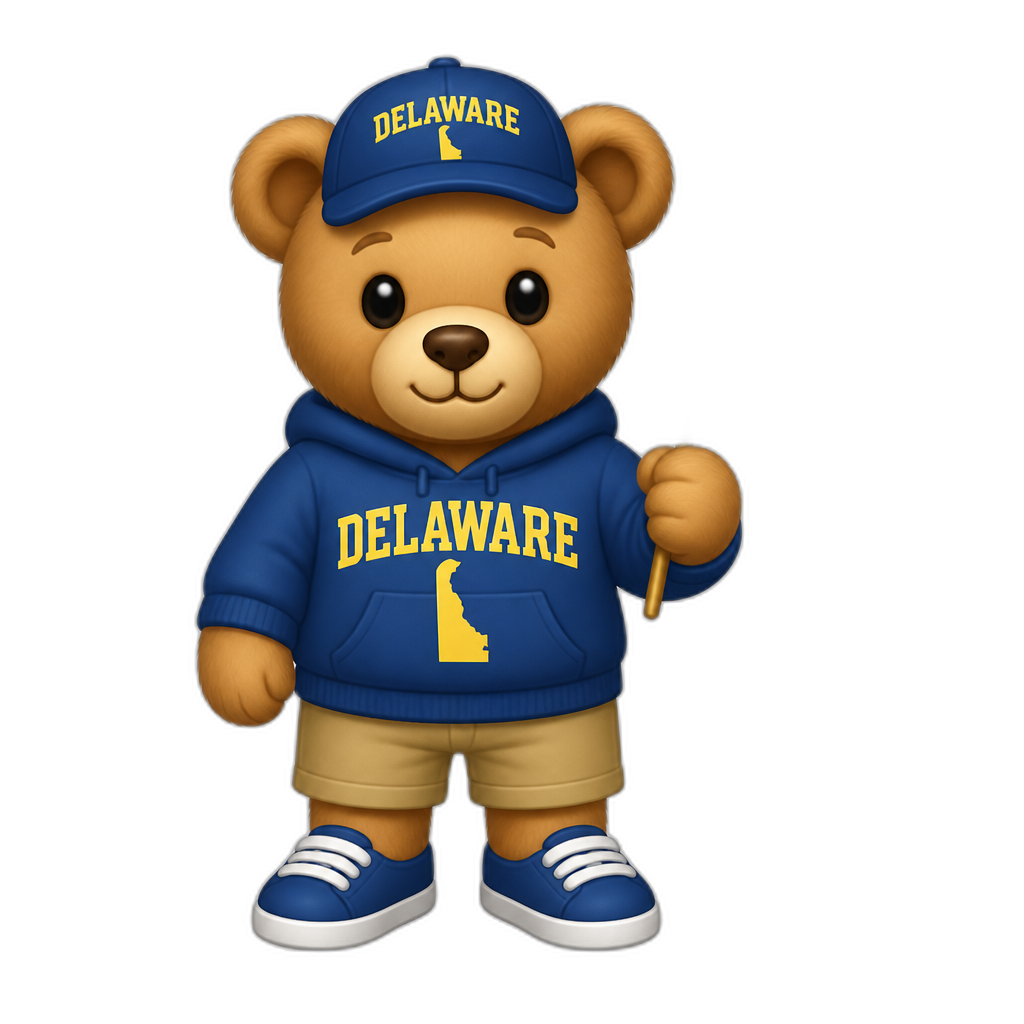 Create a Teddy bear who is a Delawarean - AI generated emoji