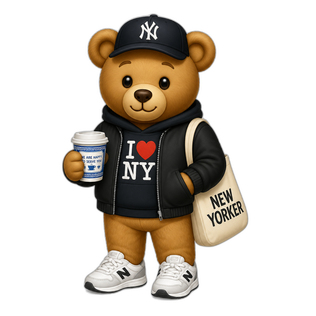 Create a Teddy bear who is a New Yorker - AI generated emoji