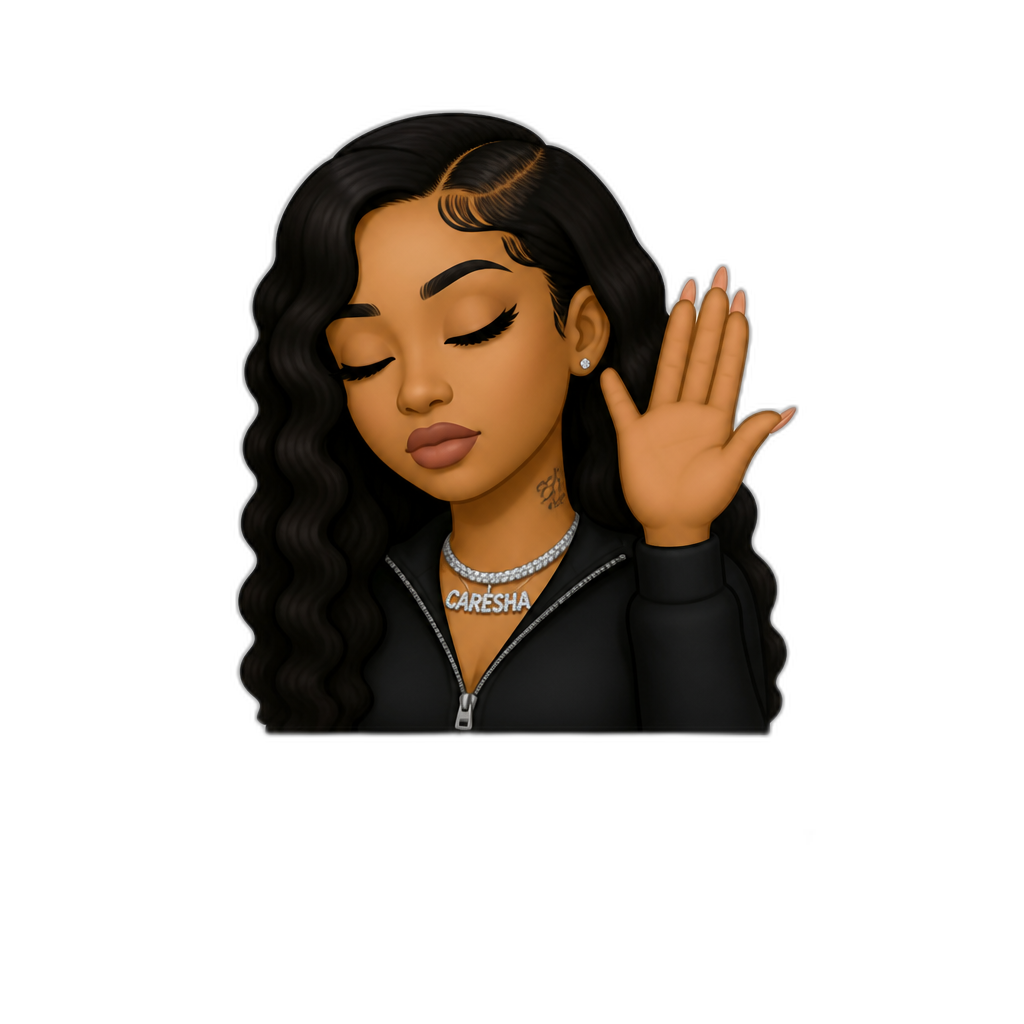 Mariah The Scientist on Caresha Please - AI generated emoji