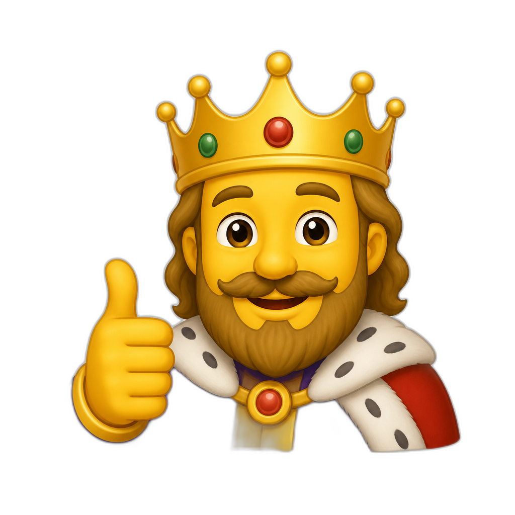 King thumbs up old style - AI generated emoji
