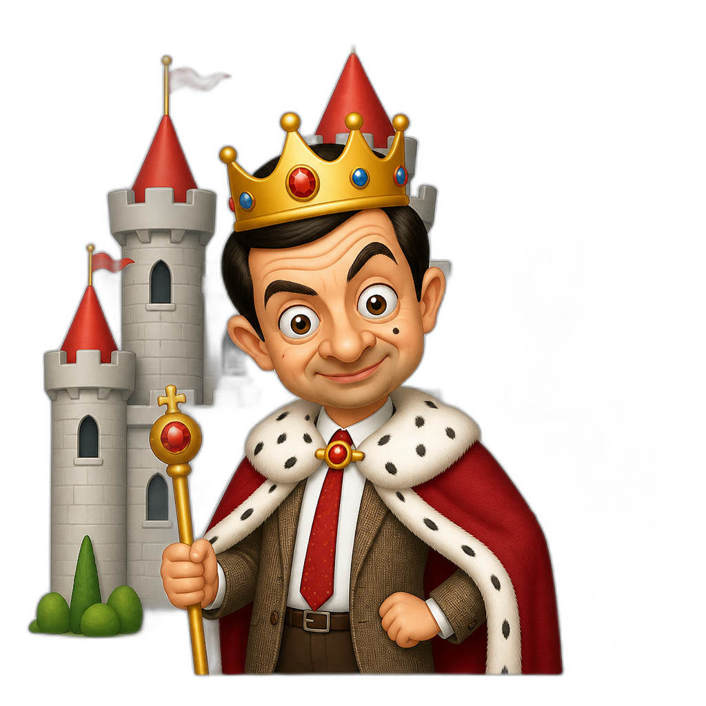 Mr. Bean is a king. They live in the castle. - AI generated emoji