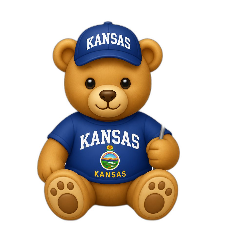 Create a Teddy bear who is a Kansan - AI generated emoji