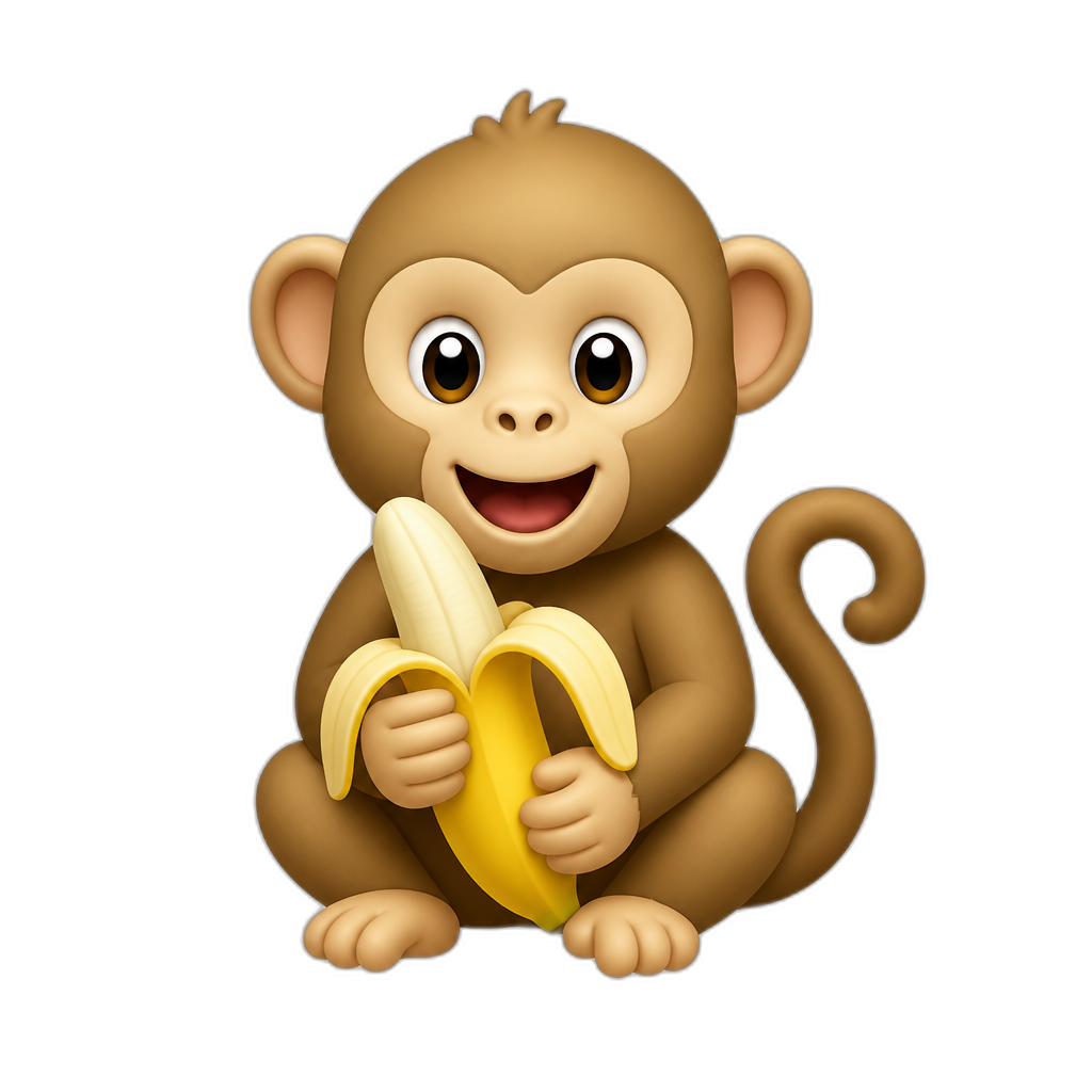 banana monkey - AI generated emoji