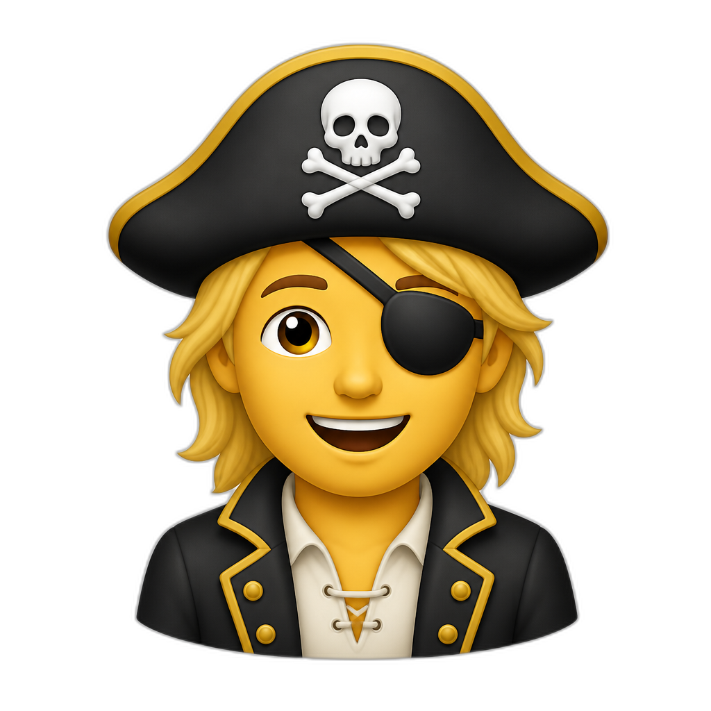 Blond haired pirate - AI generated emoji