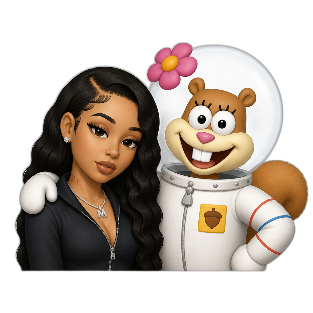 Mariah The Scientist and Sandy Cheeks - AI generated emoji