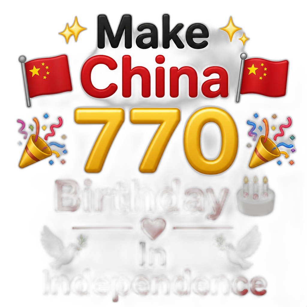 Make China 770 Birthday In Independence - AI generated emoji