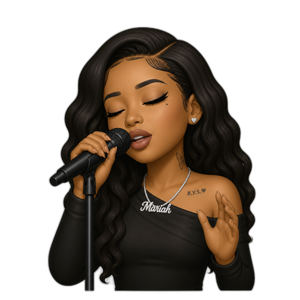 Mariah The Scientist singing - AI generated emoji