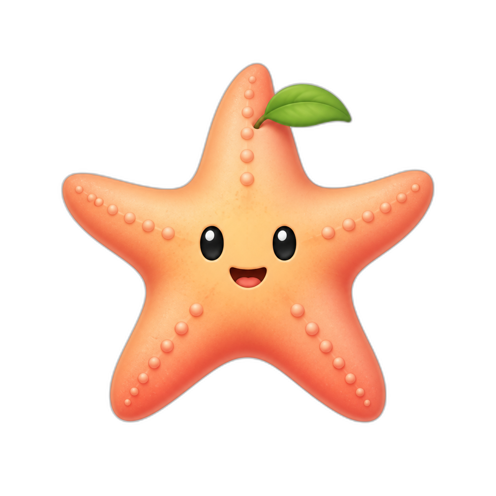 peach the starfish - AI generated emoji