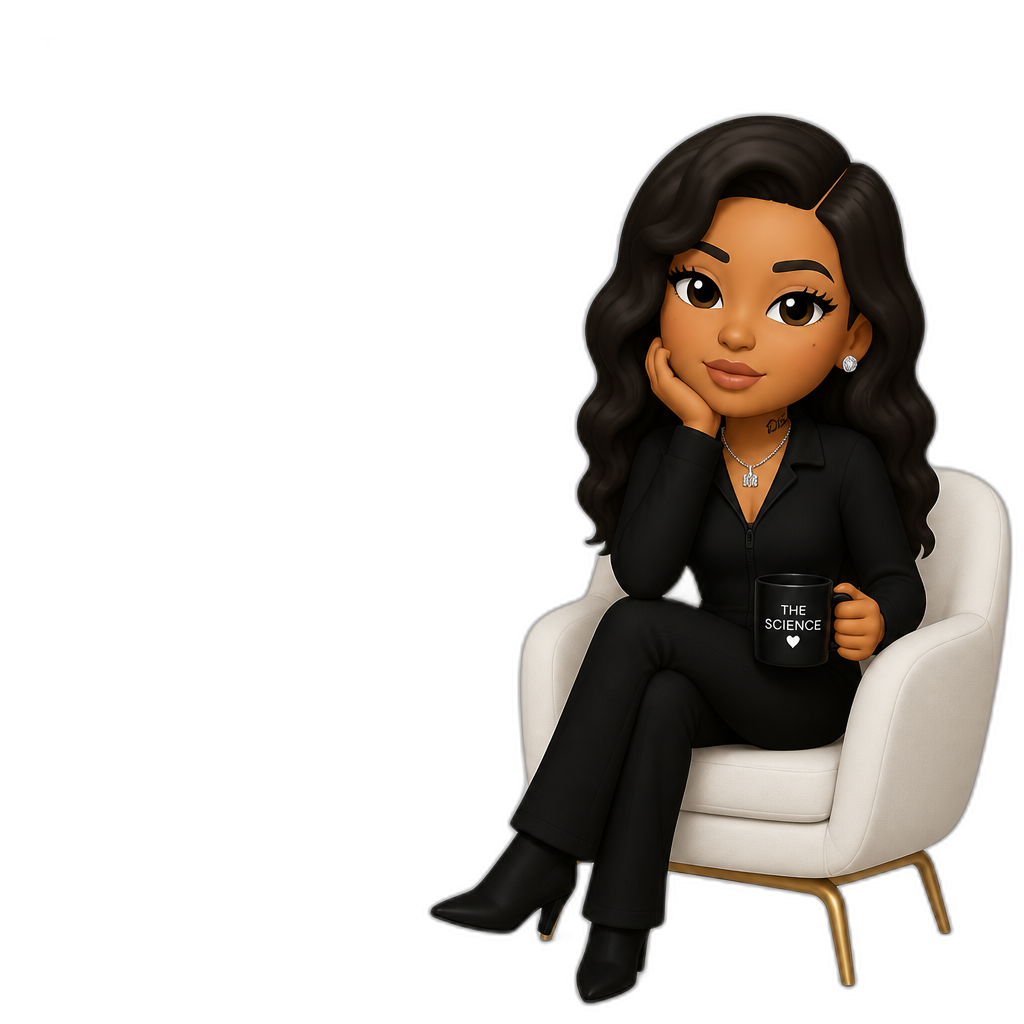 Mariah The Scientist talk show on REVOLT, rated TV-14, TV-14 on the upper left corner - AI generated emoji