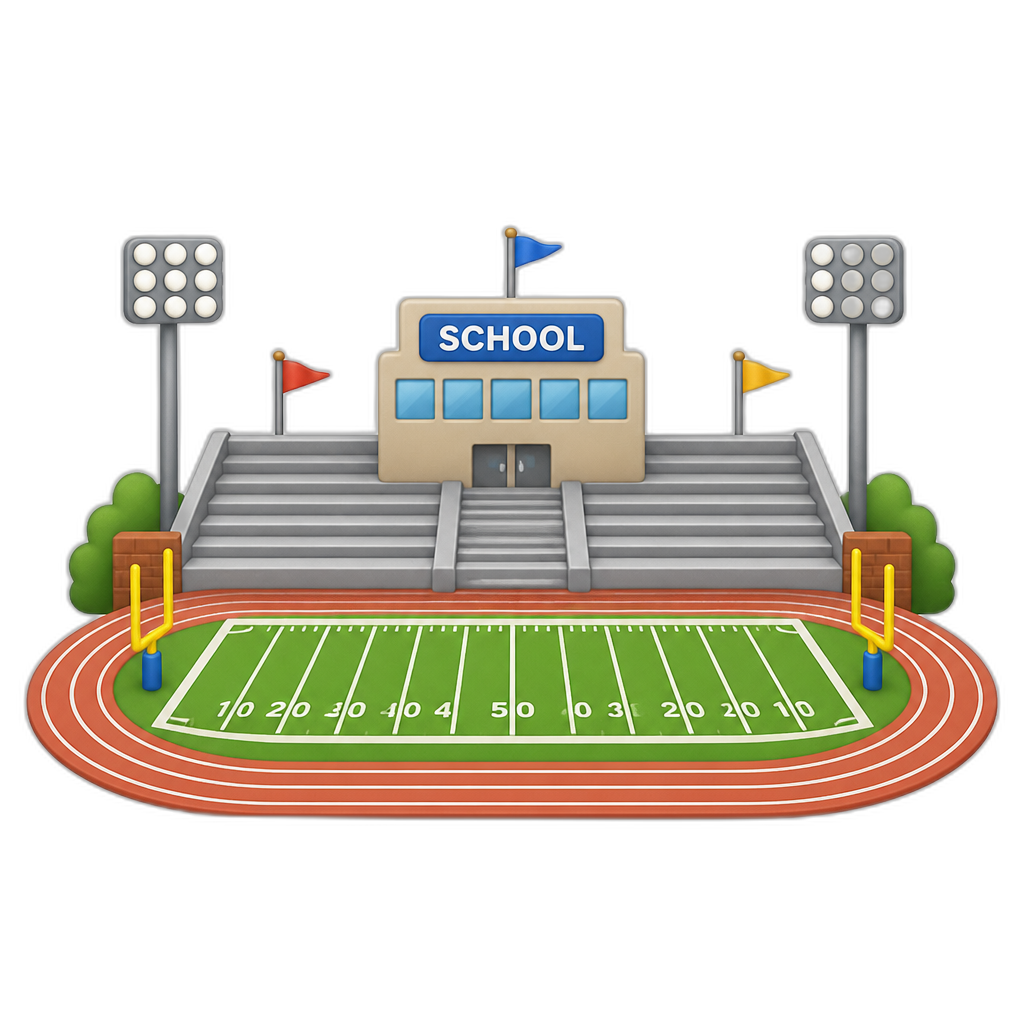 school stadium - AI generated emoji