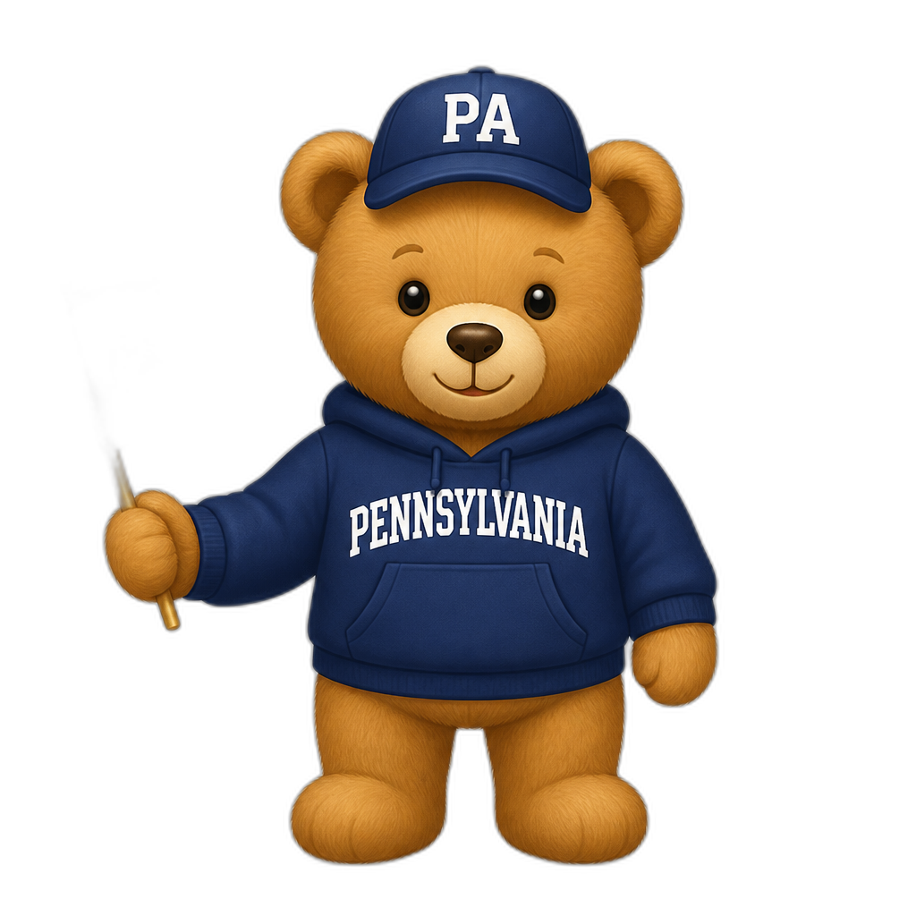 Create a Teddy bear who is a Pennsylvanian - AI generated emoji