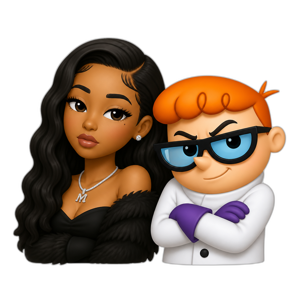 Mariah The Scientist and Dexter - AI generated emoji