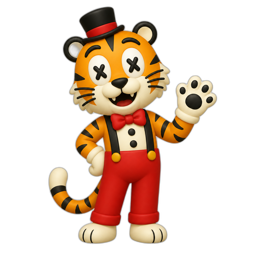The Amazing Digital Circus character "pawbert the tiger" - AI generated emoji