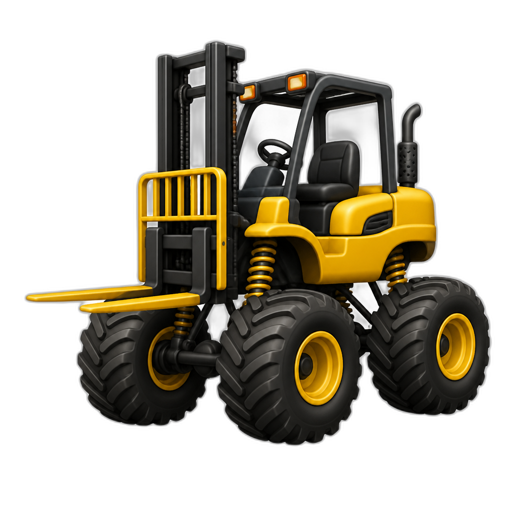 Forklift monster truck - AI generated emoji