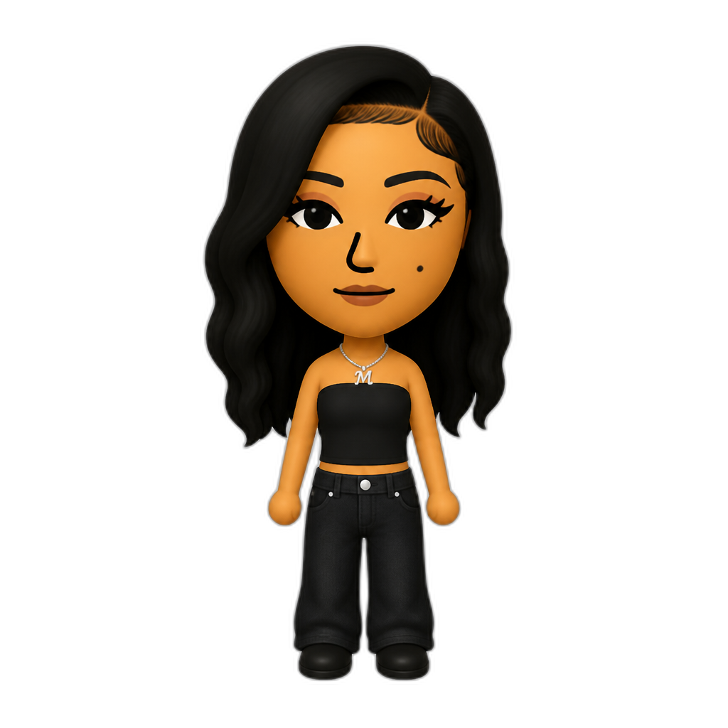 Mariah The Scientist in Tomodachi Life - AI generated emoji