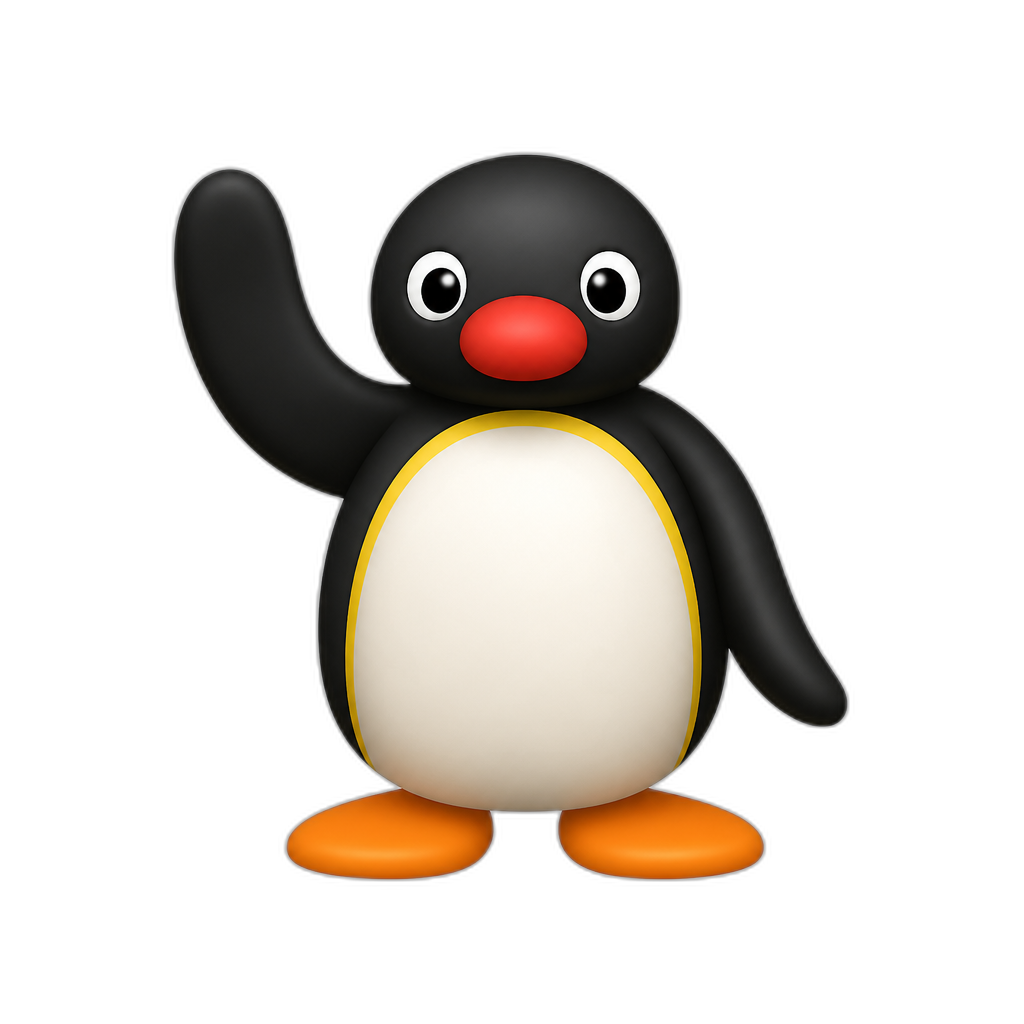 Create a Pingu emoji in the style of Apple's emoji set - AI generated emoji