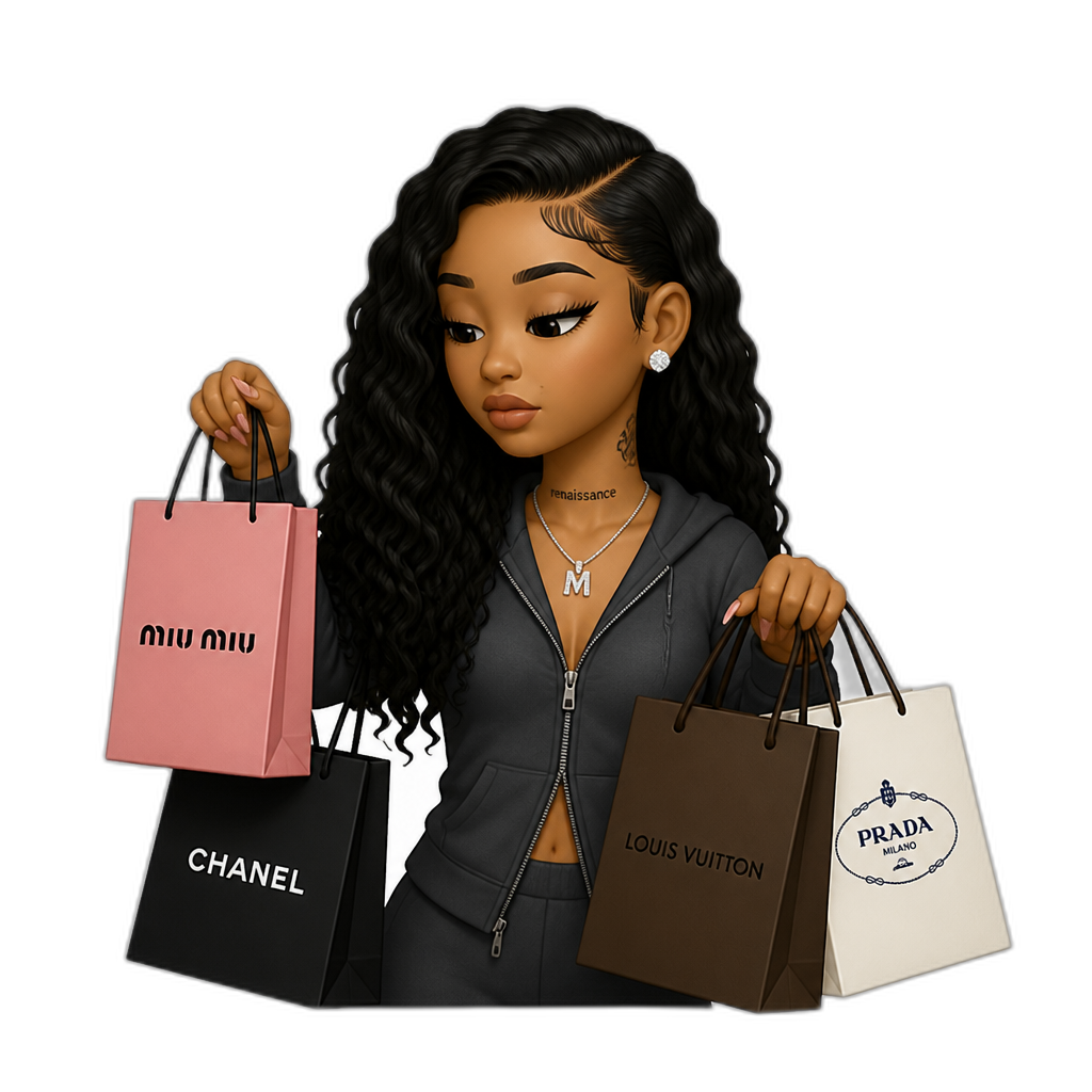 Mariah The Scientist shopping - AI generated emoji