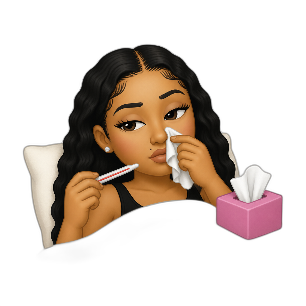 Mariah The Scientist faking sick - AI generated emoji