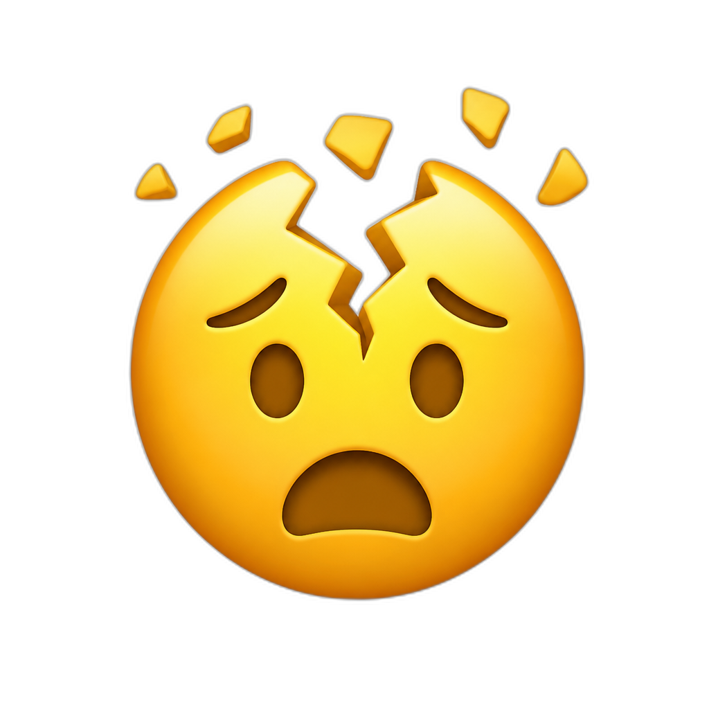 Cracking Face - AI generated emoji