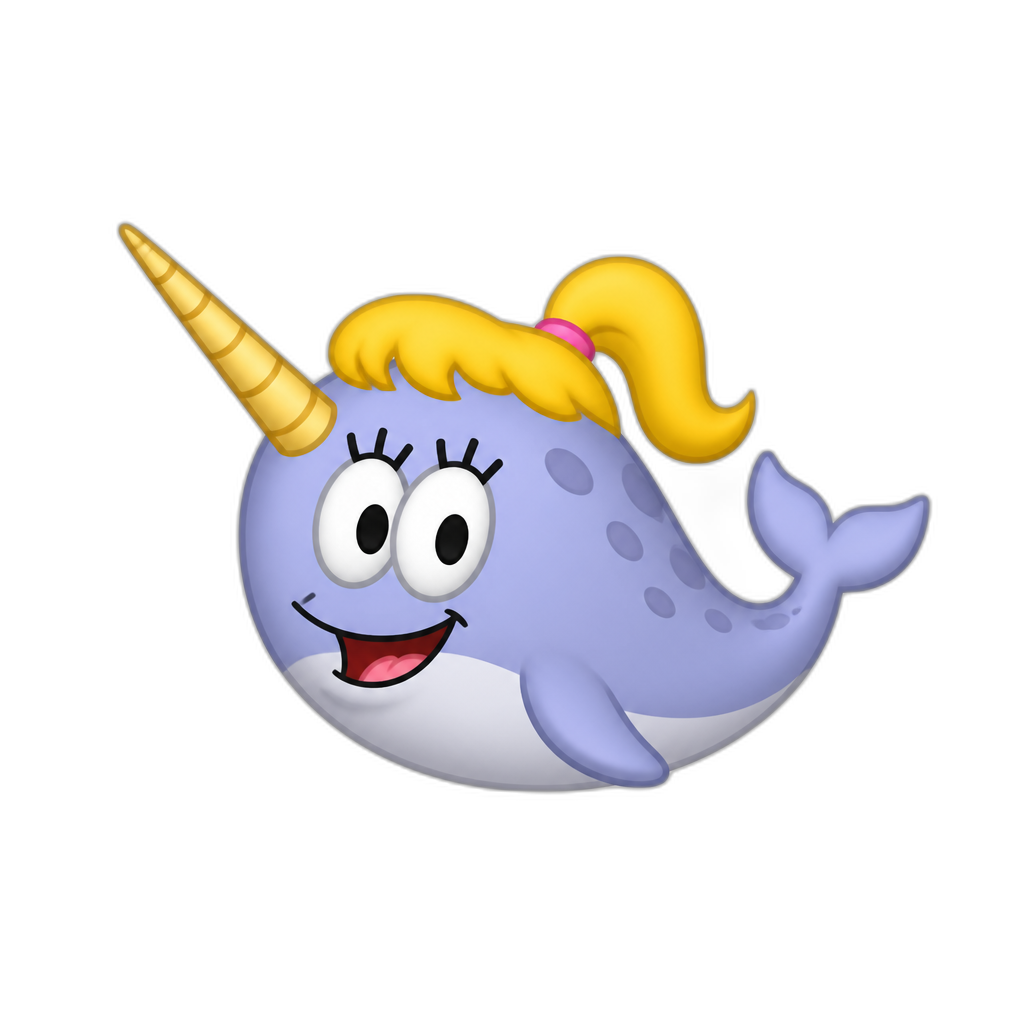 Narlene Narwhal from Spongebob - AI generated emoji