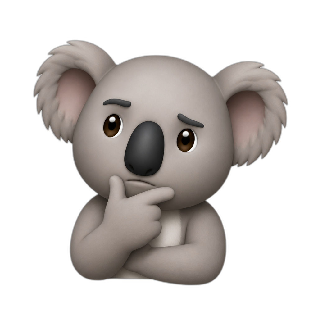 Think koala - AI generated emoji