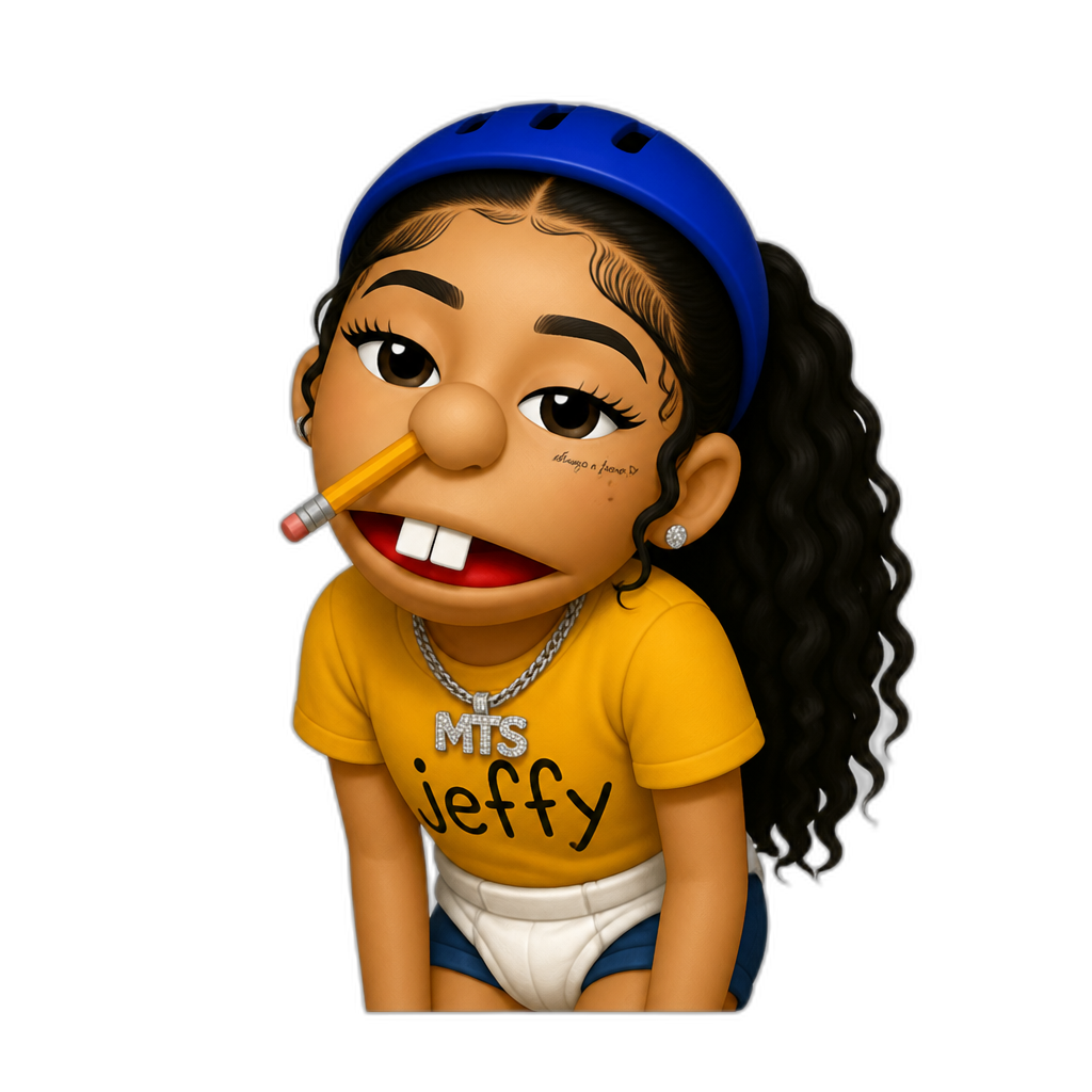 Mariah The Scientist fused with Jeffy - AI generated emoji
