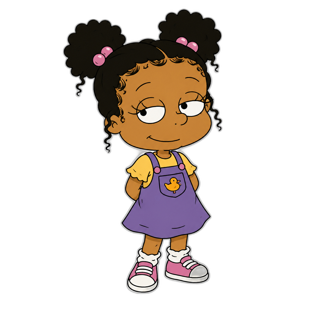 Mariah The Scientist as a little girl in Rugrats, light brown skin - AI generated emoji