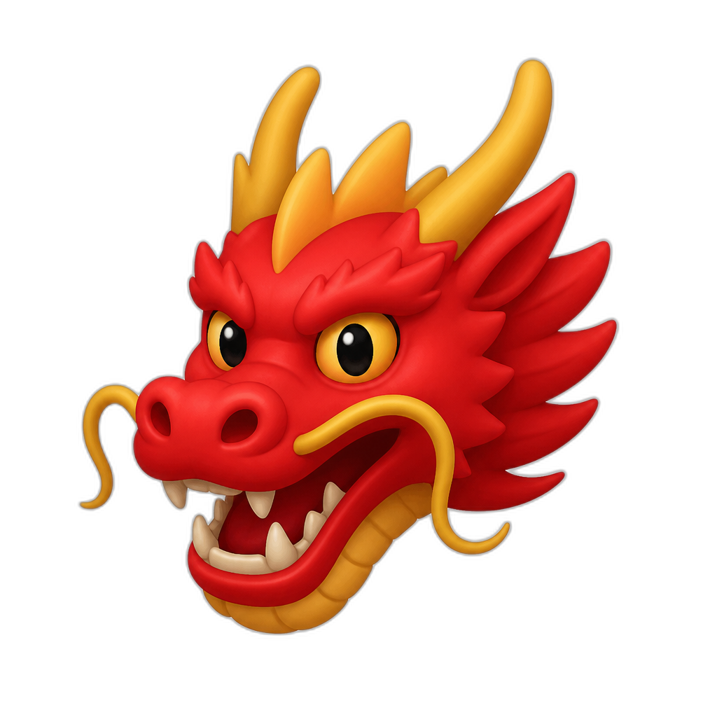 red dragon head - AI generated emoji