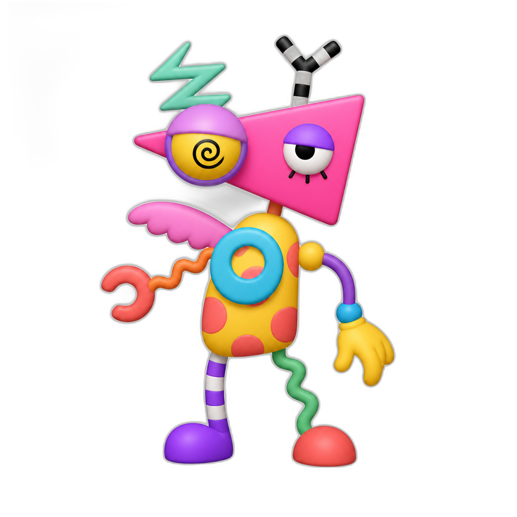 Abstracted zooble The Amazing Digital Circus - AI generated emoji