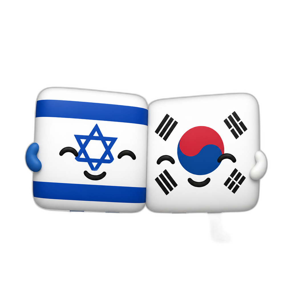 israel and southkorea are love together - AI generated emoji